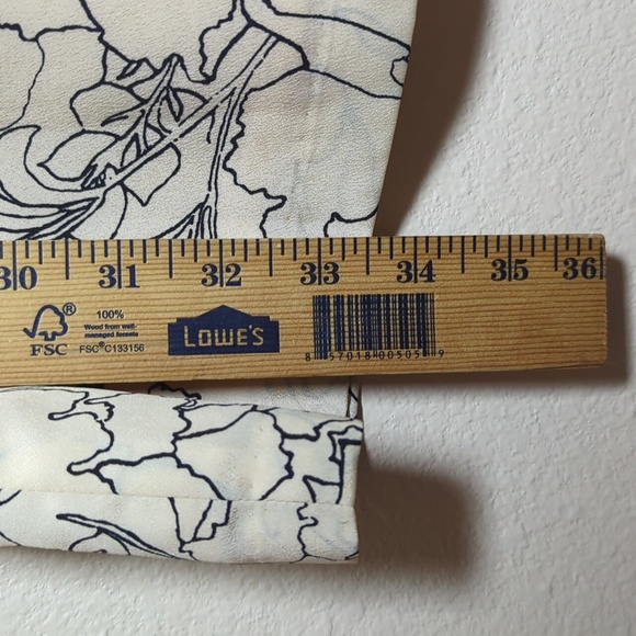 LOFT Cream and Black Floral Midi Dress Size XS - Picture 10 of 10